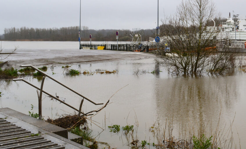La loire en crue à Basse-Indre