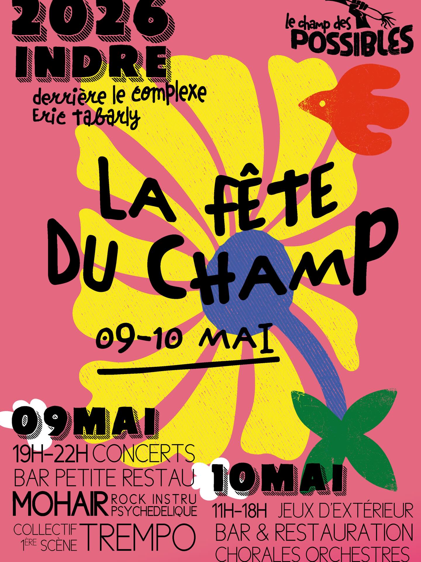 Affiche de la fête du cham les 9 et 10 mai 2026 Indre