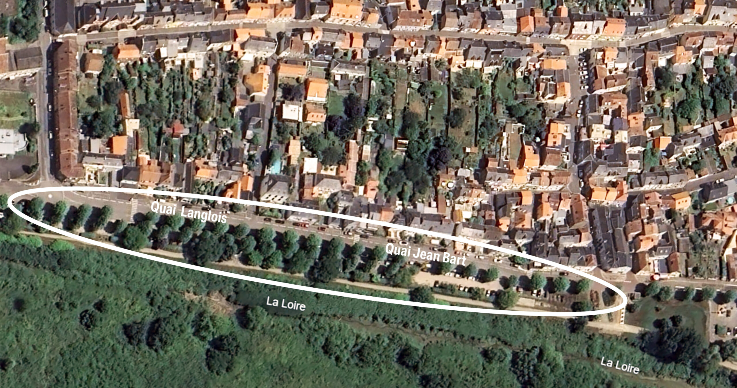 Localisation du périmètre des travaux quais Jean Bart et Langlois
